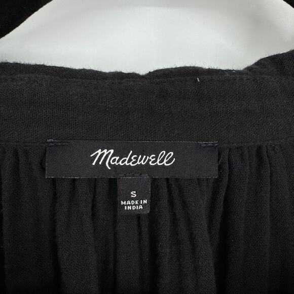 Madewell Lightestspun Cover-Up Collared Maxi Shirtdress Black‎ Size Small - Picture 11 of 11